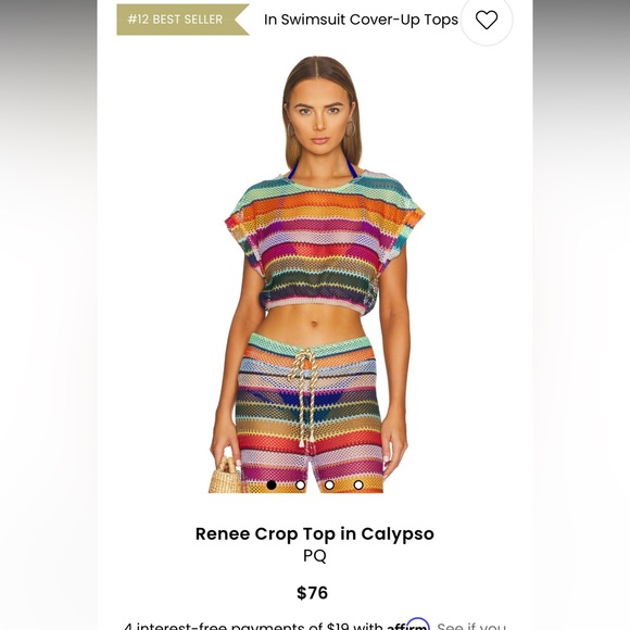 PQ Swim Multicolor Striped Wide Leg Pants & Top Set - Picture 3 of 3